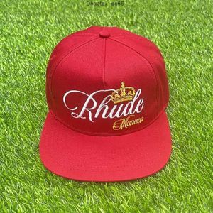 Boinas Gorras de bola Sombrero Rhude Gorra de béisbol de ala ancha Lengua de pato ajustable Camión de viaje para hombre Mujer Domekkzz