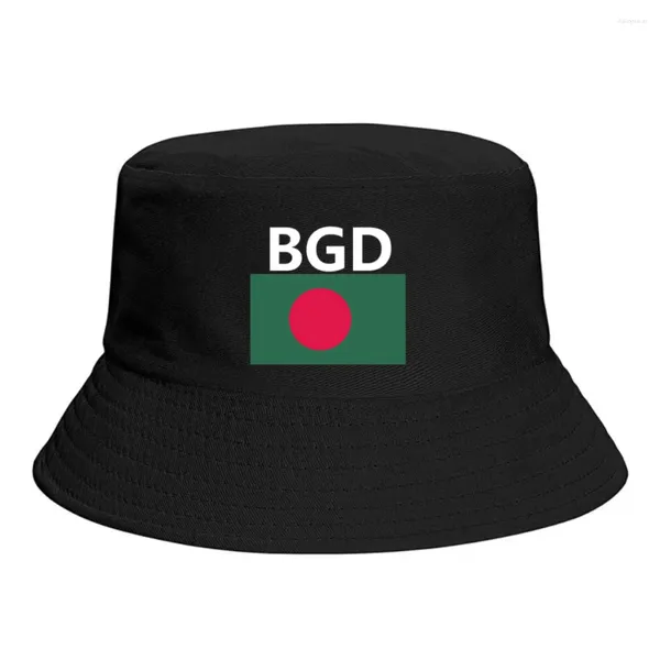 Boinas Bandera de Bangladesh Sombreros de cubo Imprimir Fans frescos Parasol Simple Clásico Al aire libre Verano Pescador Gorras Gorra de pesca