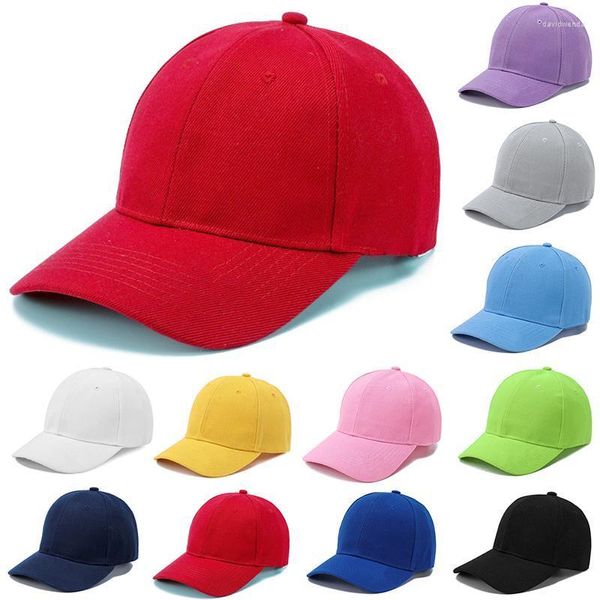 Bérets Casquette de baseball enfants été bébé enfants garçon fille couleur unie coton réglable lettre casquettes chapeaux pour bébés Snapback pour femmes hommesbérets Da