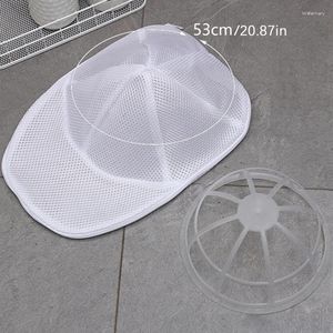 Baretten Baseball Cap Mesh Anti-vervorming Cleaner Protector Cover voor Wasmachine Hat Shaper Plastic Rack Witte opbergtas