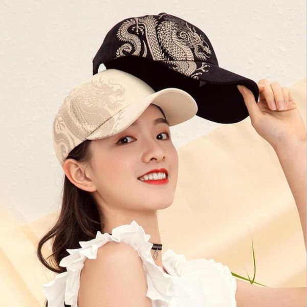 Bérets Baseball Hat Font Elements Réglable Couple Modèles Chapeau De Style Chinois Pour L'école