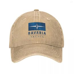 Berets Beierenjachten Blue Silver Logo Baseball Caps Snapback denim Fabric Hat Outdoor verstelbare Casquette Hip Hop Cowboy