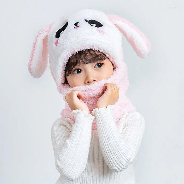 Bérets Bonnets Hiver Peluche Bébé Chapeau Panda Dessin Animé Enfants Skullies Automne Velours Enfants Couvre-chef Garçons Filles Casquette À Capuchon