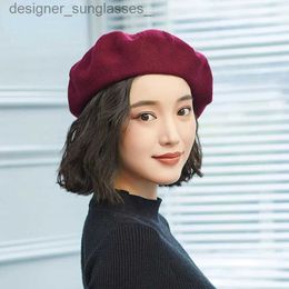 Bérets Beckyruiwu chapeau femme laine béret automne coréen peintre C femmes hiver tricot chapeaux La mode citrouille HatL231103