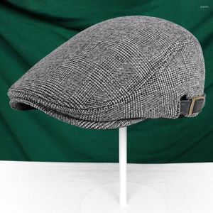 Berets baret cap prachtige wollen tweed plat gewone kleur mannen