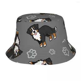 Bérets Bernois Mountain Dog Bucket Hat Panama pour les enfants Bob Chapeaux Bob Outdoor Automne Pêcheur Summer Pêche Unisexe Caps