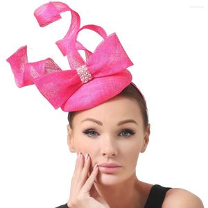 BERETS Big Bow Hair Fascinators Accessoires Charmantes femmes Marinerie de mariage Chapeau Bandons Occasion Heaship