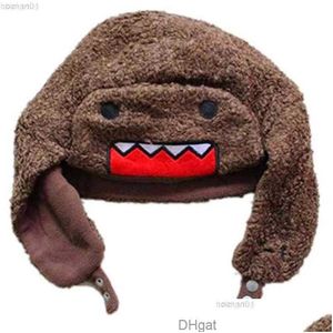 Baretten Grote Cartoon Mond Domo Winter Bomber Ushanka Russische Bontmuts Warme Verdikte Oorkleppen Cap Voor Mannen Vrouwen jongens Meisjes Hoeden205320