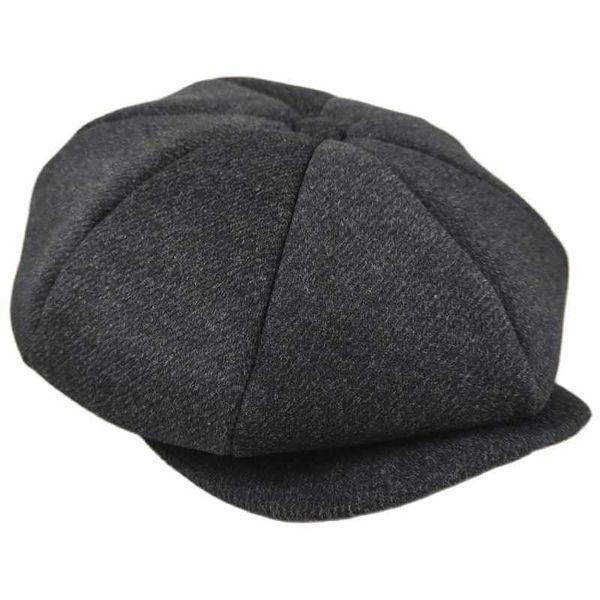 Boinas Cabeza Grande Hombres Boinas De Talla Grande Adulto Espiga Fieltro Gorra Octágono Mujeres Invierno Calabaza Sombrero Gatsby Flat Ivy Cap 5658cm 5960cm Z0616