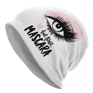 BERETS BIT First Mascara Bamans Bamans Unisexe Hiver Bonnet chaud Femme tricots Pink Kids Cilh Artist Skullies Bons de bonnet pour femmes