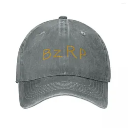 Bérets Bizarrap (BZRP) 0 Capes de baseball Snapback Denim Fabric de tissu extérieur ajusté Casquette Streetwear Cowboy Hat Men Femmes