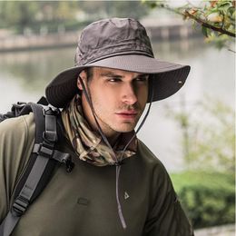 Beretten zwarte militaire visserment hoed tactische jungle caps gorro pescador hombre jagen wandelende zon hoeden outdoor leger mannelijke camping capsberets