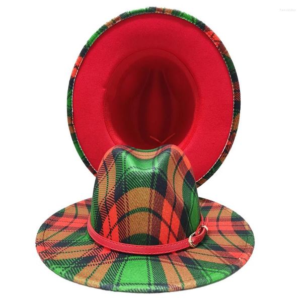 Bérets Noir Rouge Fedora Chapeau Femmes Large Bord Jazz Rétro Britannique Panama En Gros Pour Hommes Et