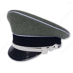 Boinas de lana negra, gorra con visera de oficial militar de Alemania, sombrero gris del ejército para mantener el calor, accesorios de película para espectáculos de Cosplay
