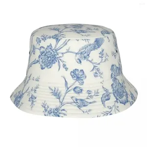 Bérets Blue Bird Toile Bucket Chapeaux Panama Pour Homme Femme Bob Outdoor Cool Pêcheur Été Pêche Unisexe Casquettes