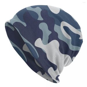 Bérets Blue Navy Camouflage Match Boneies pour femmes pour femmes chapeaux de capot extérieur Cap