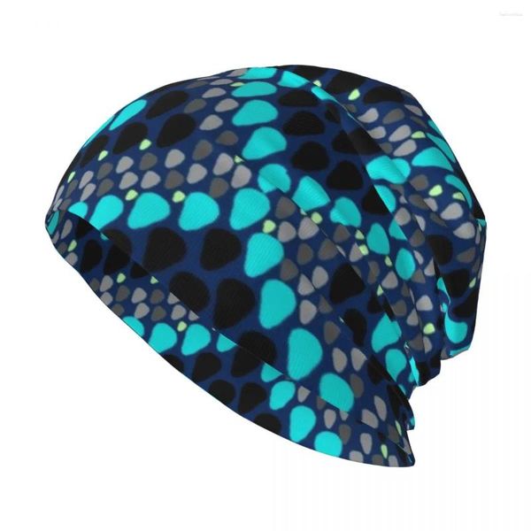 Boinas Sombrero de punto de piel de serpiente azul Ropa de golf Visera de playa divertida para mujer Hombres