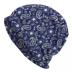 Bérets Style bohème Bandana Paisley Bonnet chapeau tricot chapeaux hommes femmes mode unisexe hiver chaud Skullies bonnets casquette