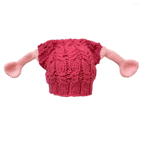Berets Bomhcs Antenne drôle Bamans Crochet Hat Halloween Cap-Stripe Costume