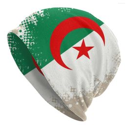 Baretten Motorkap Femme Gebreide Hoeden Hip Hop Vlag Van Algerije Splash Beanie Cap Algerijnse Trots Patriottische Mutsen Caps Voor Mannen vrouwen
