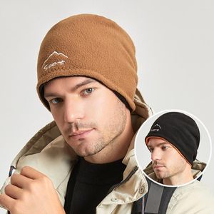 Berets Bonnet Hat voor mannen en vrouwen herfst gebreide vaste kleur polaire fleece beanies lente casual zachte tulband hoeden hiphop beanie