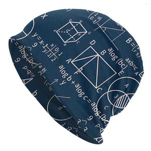 Bérets Bonnet chapeaux formules mathématiques hommes femmes chapeau mince numéros de classe automne printemps casquette chaude rue Skullies bonnets casquettes