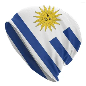 Bérets Bonnet Chapeaux Summer Adulte Men's Knit Hat Ment Uruguay Flag Caps Novelty Unisexe R333 Skullies Bonsieur