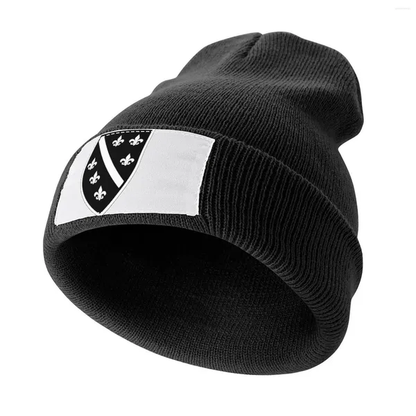 Boinas Bosnia BiH Bosnia-Herzegovina Escudo Original En Negro Blanco Gorro De Punto Gorro Para Niños Gorro Bobble Hard Gorros Para Hombre Mujer