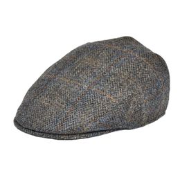 Bérets Botvela 100% laine Ivy Cap Herringbone Flat Caps Tweed Scally Hat Bunnet Paddy Dai Coupe-fromage Sboy Driving HatsBérets