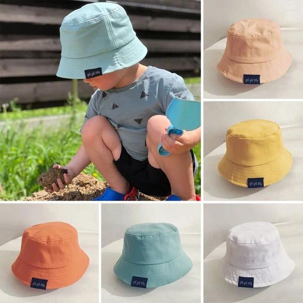 Bérets Garçons Filles Enfants Bébé Protection UV Panama Cap Chapeau De Plage Soleil Enfants Seau