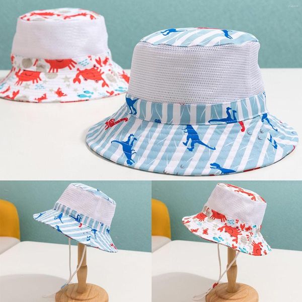 Bérets garçons été motif filet respirant chapeau enfants enfants filles dessins animés soleil casquettes de Baseball dauphins casquette Extra Large