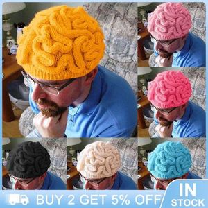 Berets hersenen elastische hoed mode grappig Halloween feest hand gebreide persoonlijkheid kinderen volwassenen haak beanie cool cerebrum