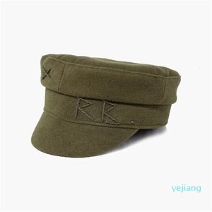 Bérets de marque de styliste pour femmes, casquette à visière plate, casquette militaire d'hiver en laine, casquettes sboy S M L