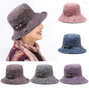 Bérets Houstable Bucket Hat Fashion Réglable Wide Brim Basin Protection Sun Protection Suncreen Femmes