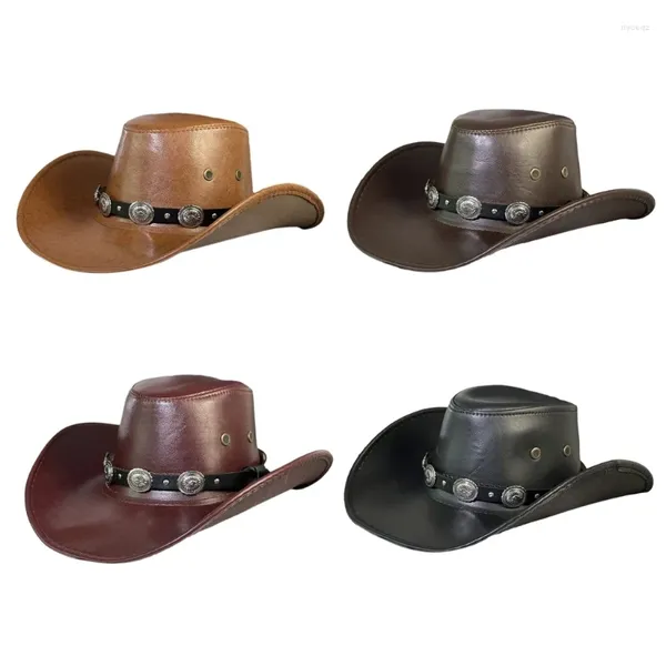 Bérets Bougnable Gentleman Western Cowboy Hat d'alpinisme vintage Drop