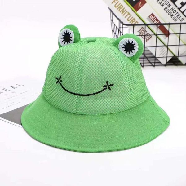 Bérets respirant maille extérieur grenouille femmes seau chapeaux 2023 été automne randonnée pêche hommes casquettes pour enfants crème solaire Bob