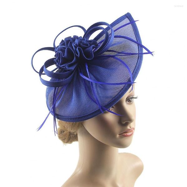 Bérets Coiffe De Mariée Texture Fine Vintage Porter Des Rubans Ajourés Fascinators Chapeau Pince À Cheveux De Mariage Pour Le Bal