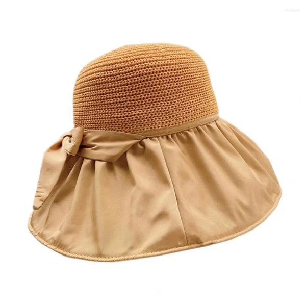 Bérets Brim Sun Hat Protection élégante d'été pour les femmes