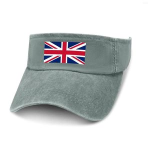 Berets Britain Flag Sun Visor Sun Faky Top Cowboy Hats Mens Womens Personnalisez Cap Sports Baseball Tennis Caps de golf vide