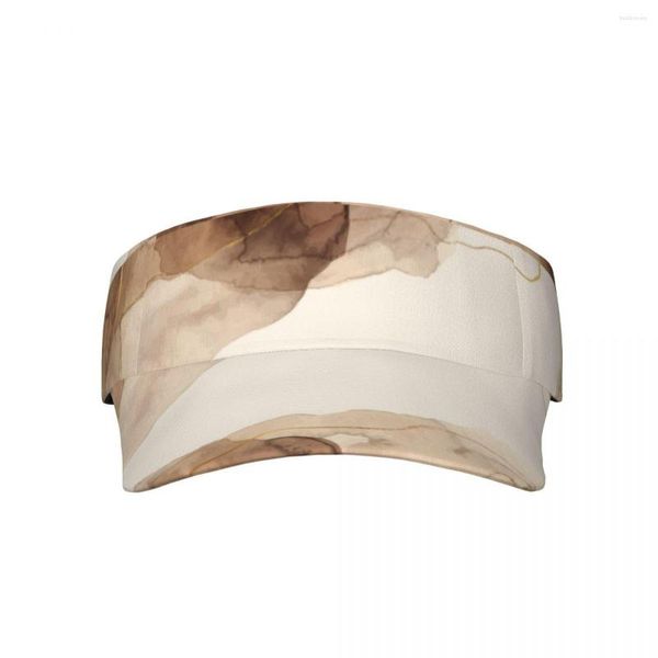 Bérets marron aquarelle fluide marbre sport pare-soleil chapeaux attaches tactiles casquettes réglables en plein air pour hommes femmes