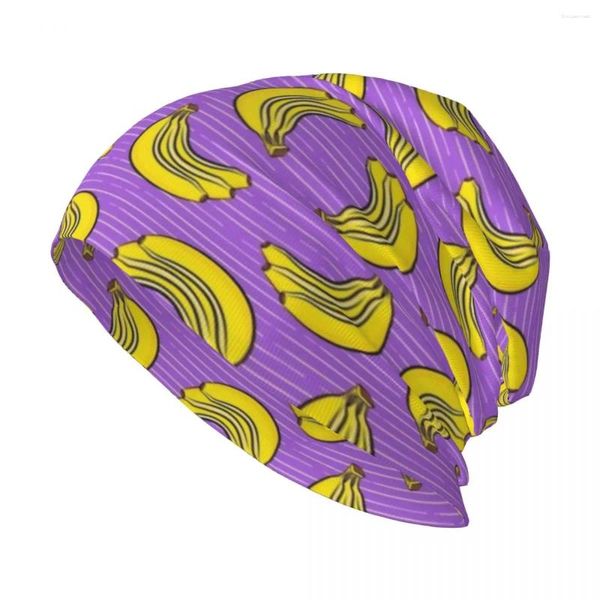 Bérets Bunch Of Bananas - Chapeau en tricot de fruits à rayures violettes pour enfants, chapeau de soleil occidental, casquette de luxe pour femmes et hommes