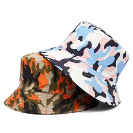 Beretten camouflage mannen vrouwen visser bucket hat caps zomer herfst Panama strand vissen hatsberetten