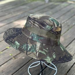 Berets Camouflage Tactical Boonie Hats Camping Climbing Bucket Sniper Hat Men Outdoor Fishing Hiking Cap Sun Protective Caps