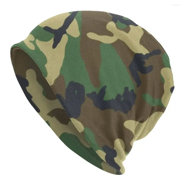 Boinas Camuflage Woodland Skullies Hats Camo Hip Hop Unisex Unisex Outdoor Taps Multifunción Multifunción Bonte de tejido