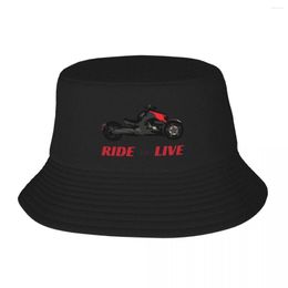 Baretten Can-Am Ryker Red - Ride To Live Bucket Hat Sun Golf Fishing Caps Cap Heren Dames