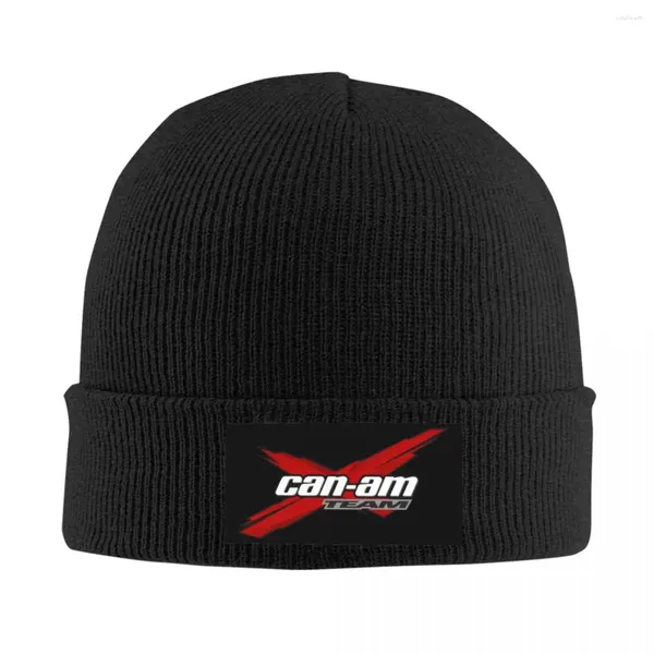 Bérets Can-Am Skullies Bonnets Casquettes Hommes Femmes Unisexe Extérieur Hiver Chaud Tricot Chapeau Adulte BRP Moto Bonnet Chapeaux