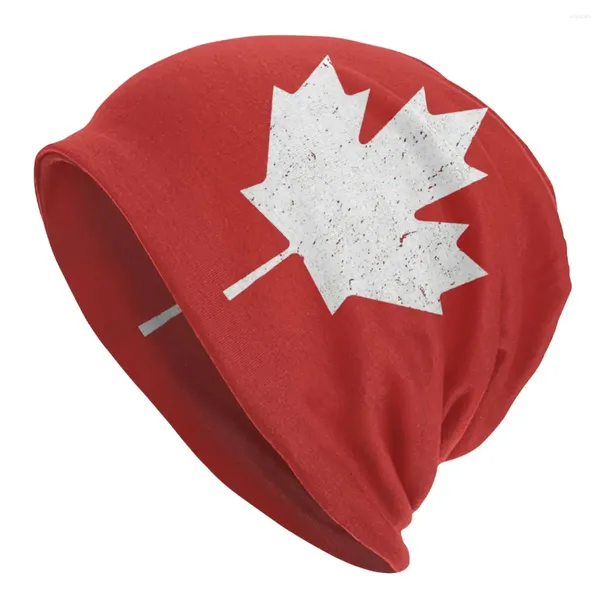 Bérets Canada Bonnet Chapeau Automne Hiver Ski Drapeau Jour Skullies Bonnets Chapeaux Pour Hommes Tricot Printemps Chaud Multifonction Unisexe Casquettes