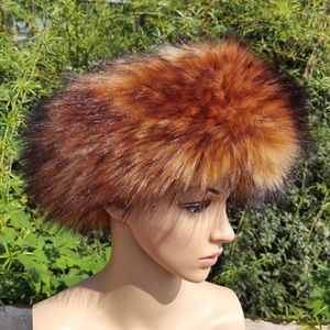 Bérets casquette bonnet chapeau chaud épais en plein air hiver femmes fausse fourrure en peluche Style russe moelleux casquettes femme élégant résistant au froid neige