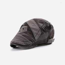 Berets Cap for Men Duckbill Beret Sboy Hat Flat Ivy Spring Autumn Golf Driving Katoen Ademvol Outdoor Accessoire