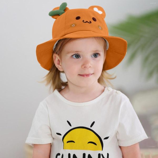 Bérets Cap Sun Toddler Enfants Garçons Chapeau Filles Chapeaux Seau Bébé Motif Impression Casquettes De Baseball Stylos Pour Femmes Gravement